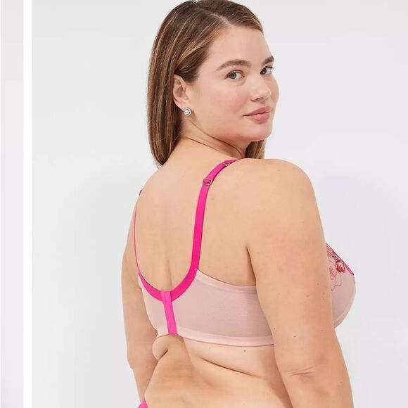 Cacique Embroidered Unlined Balconette Bra 42D - Picture 5 of 11